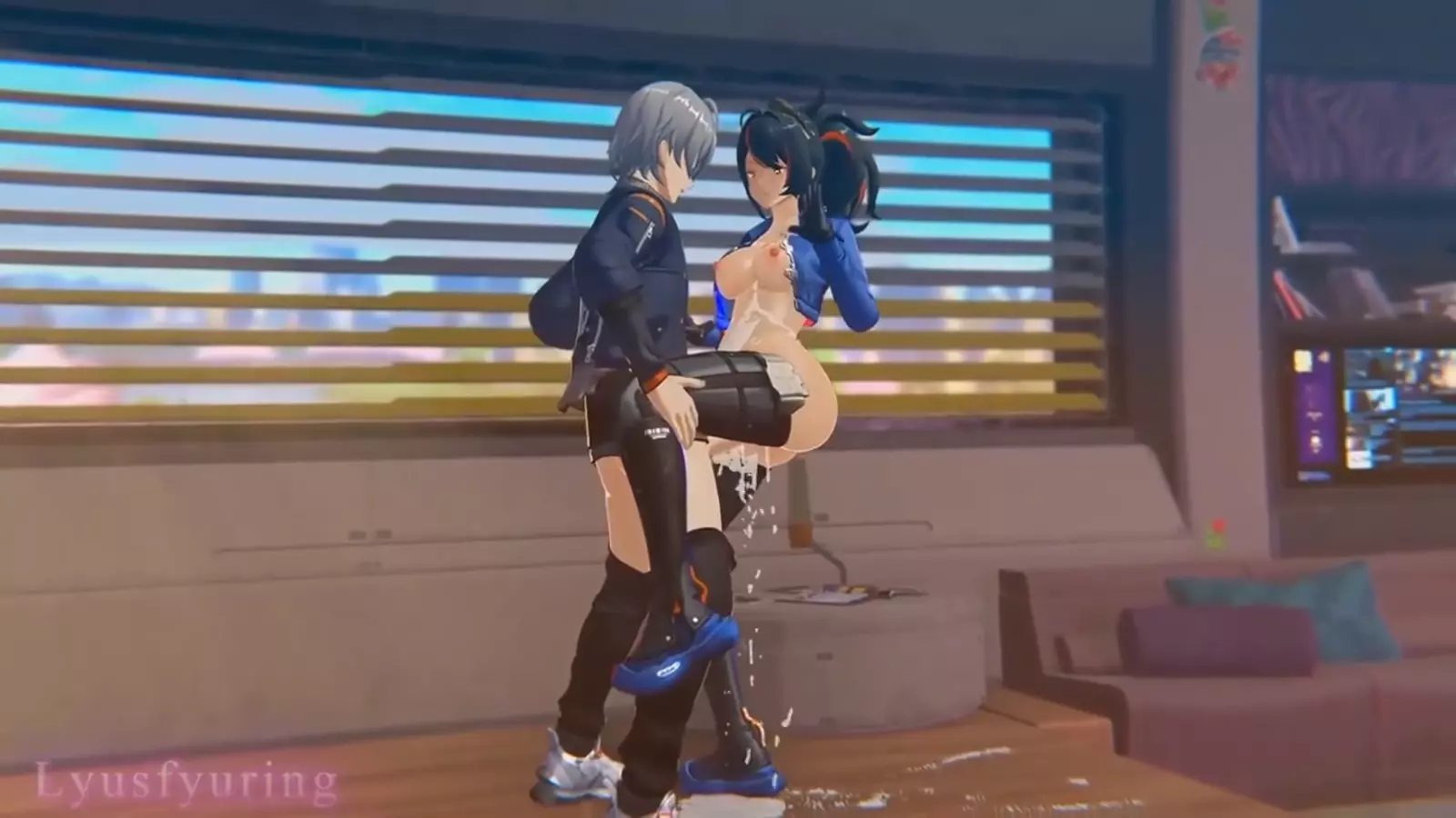 Characters dancing Hentai in Leggings